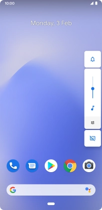 Press the sound mode icon the necessary number of times to turn silent mode on or off.