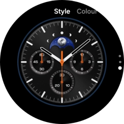Slide your finger on the screen to change between the different designs.