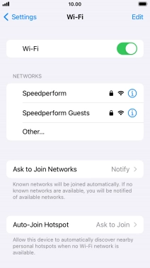 Press the required Wi-Fi network and key in the password for the Wi-Fi network.