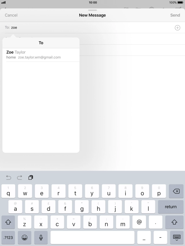 Press the required contact.