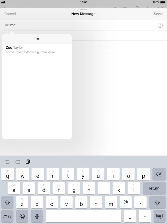 Press the required contact.
