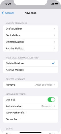 Press the indicator next to 