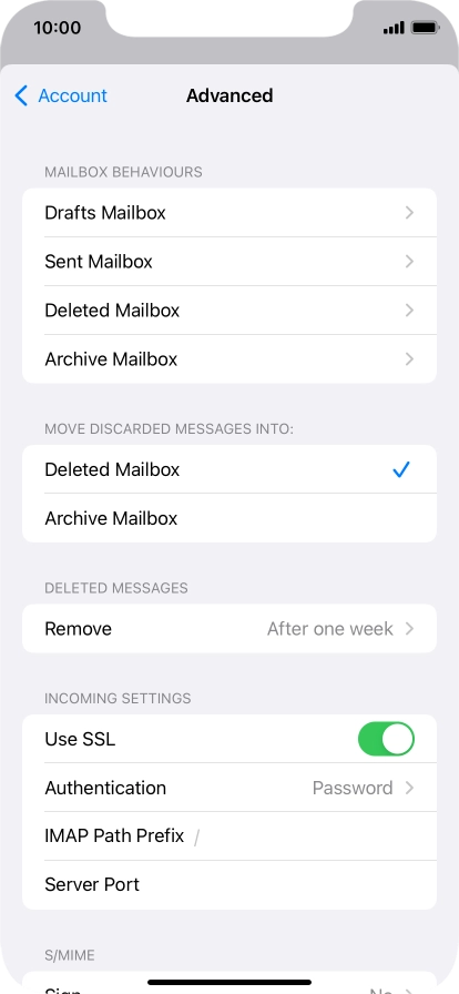 Press the indicator next to 