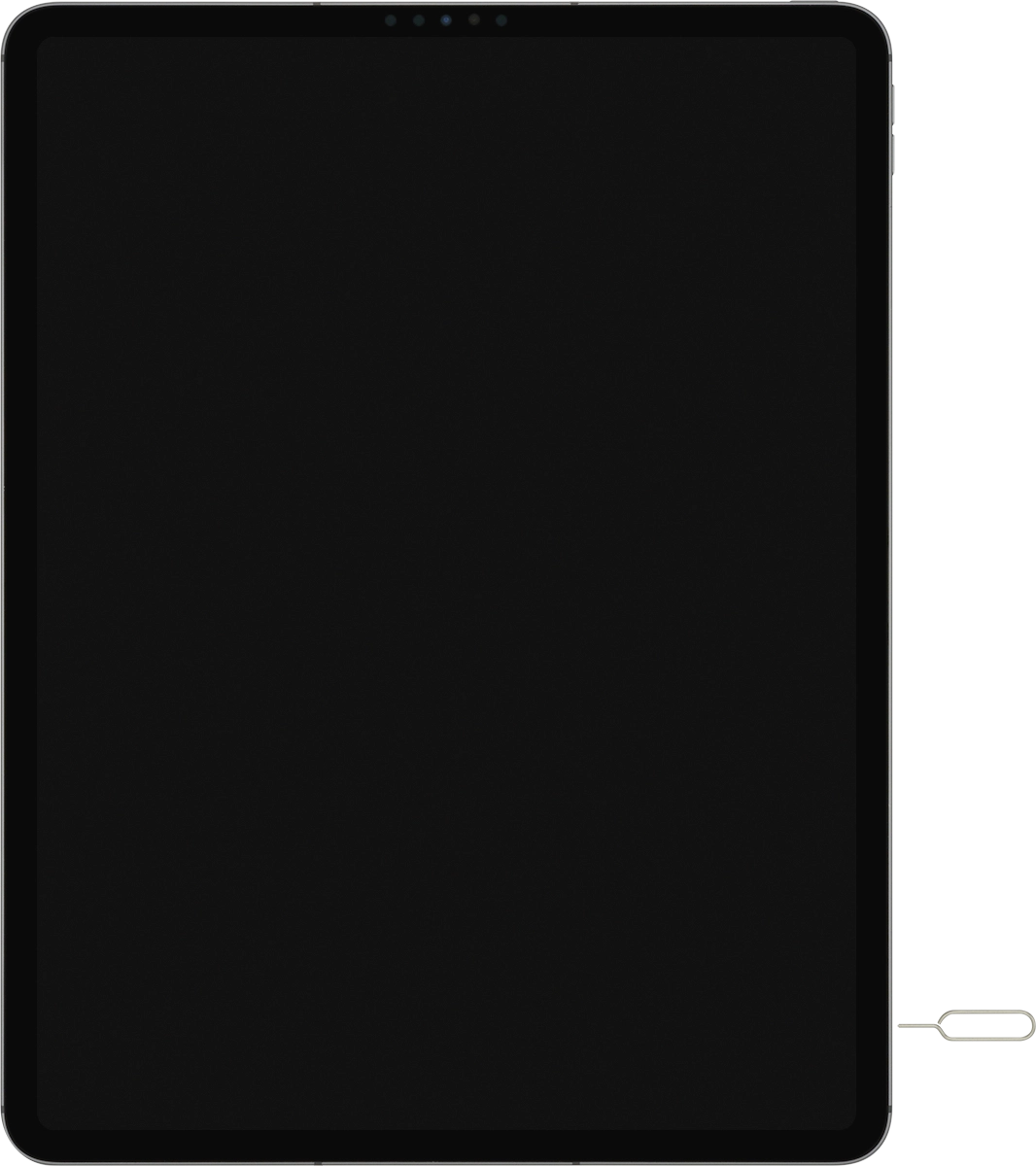 Find the opener for the SIM holder.