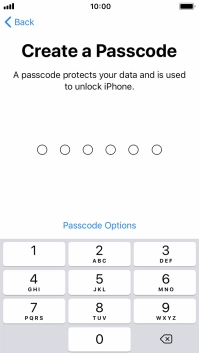 Press Passcode Options.