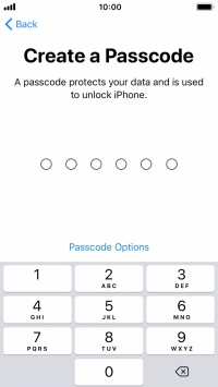 Press Passcode Options.