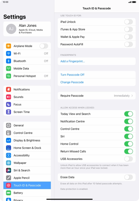 Press the indicator next to Press the indicator next to
