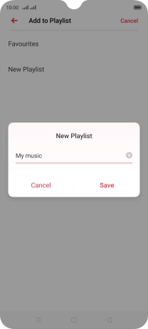 Key in a name for the playlist and press Save.
