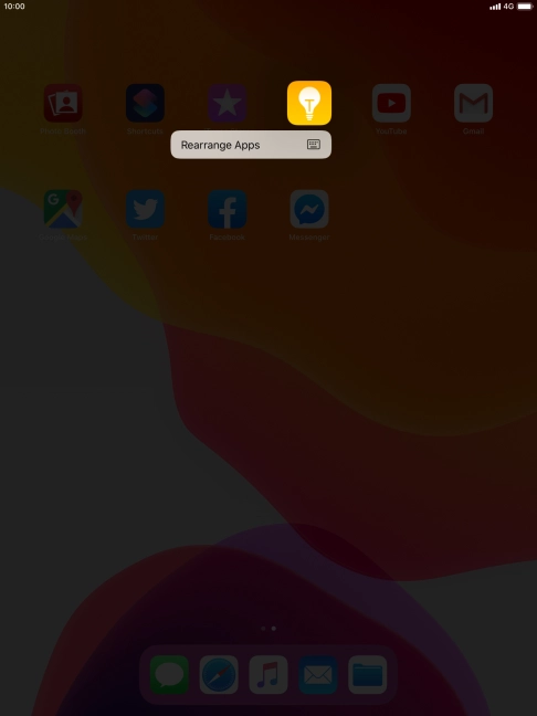 Press Rearrange Apps.