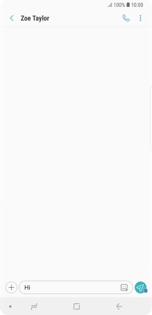 Press the send icon when you've finished your text message.