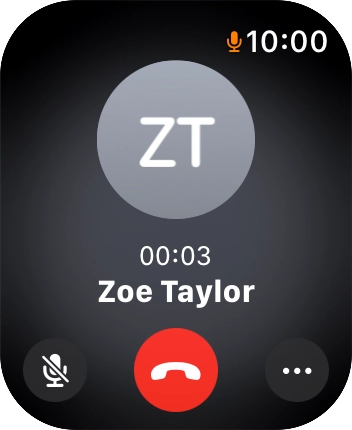 Press the end call icon.