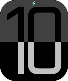 When the battery charging icon is displayed, the battery is charging.