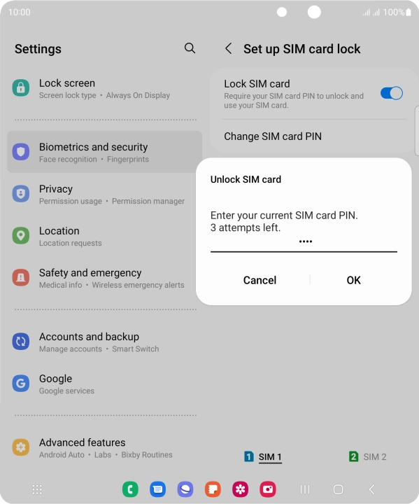 Key in your PIN and press OK.