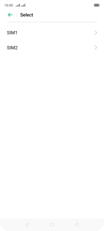 Press the name of the SIM.