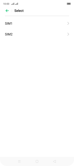 Press the name of the SIM.