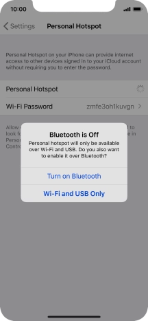 If Wi-Fi is turned on, press Wi-Fi and USB Only.