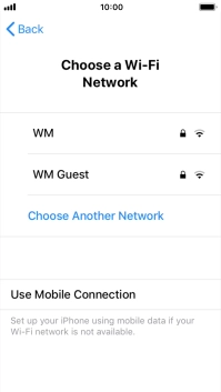 Press the required Wi-Fi network.