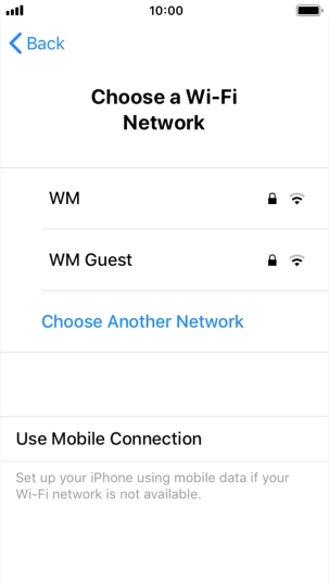 Press the required Wi-Fi network.