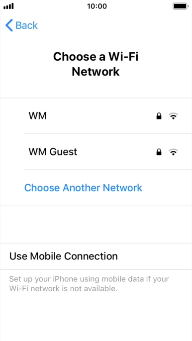 Press the required Wi-Fi network.
