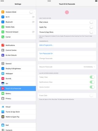 Press Add a Fingerprint... and follow the instructions on the screen to add your fingerprint.
