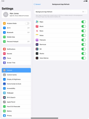 Press Background App Refresh. Press Background App Refresh.