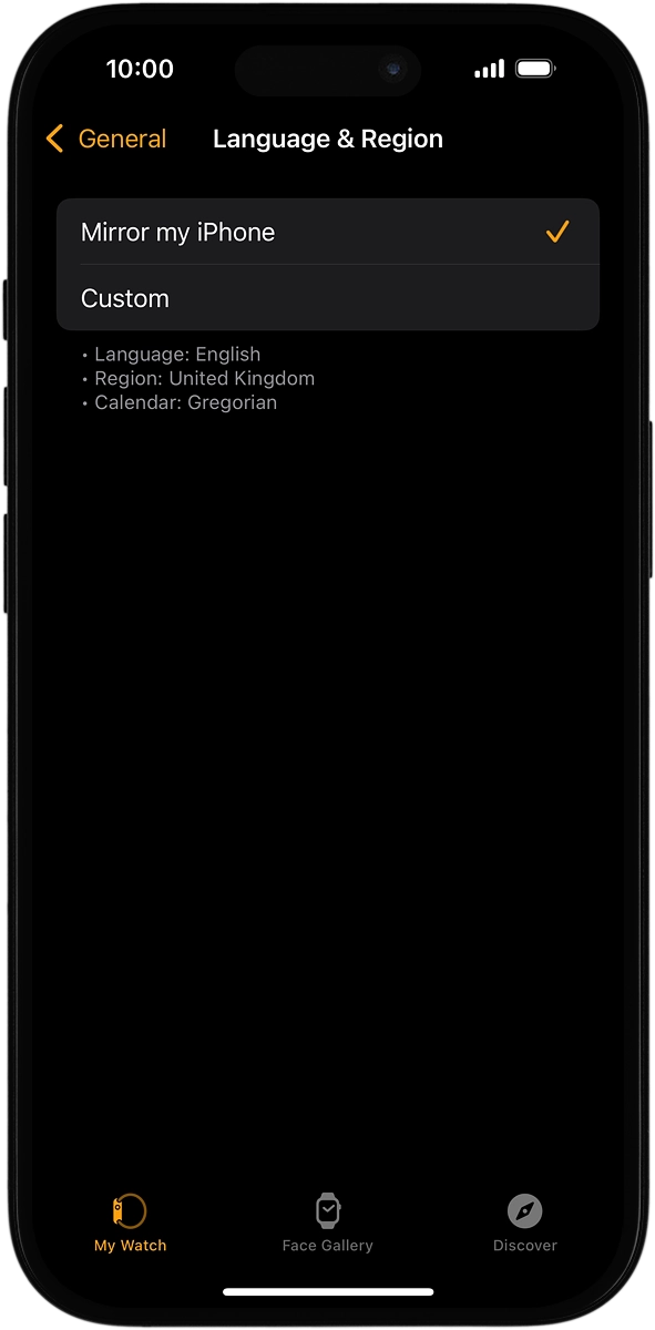 On your phone: Press Custom.