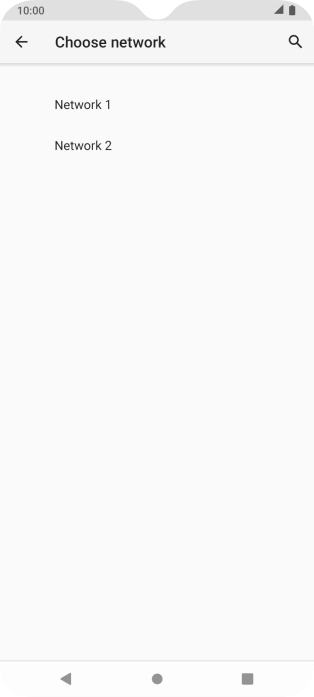 Press the required network.