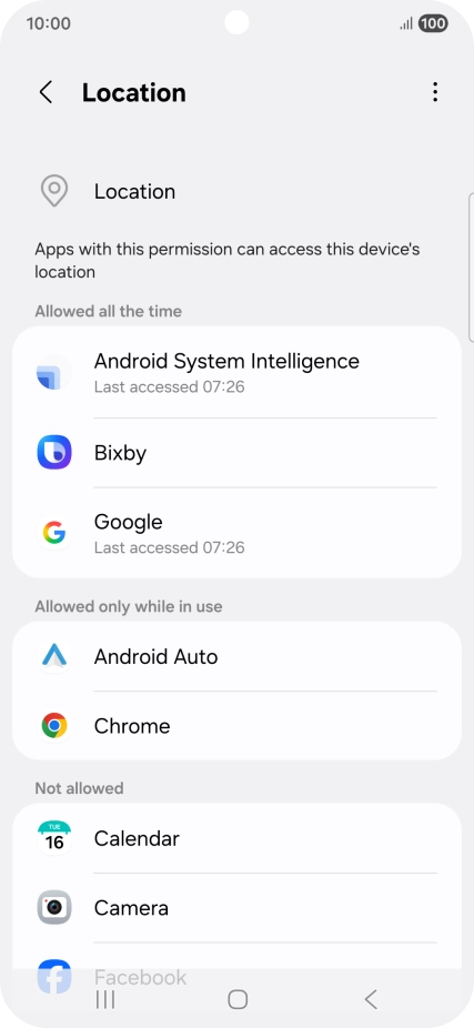 Press the required app.