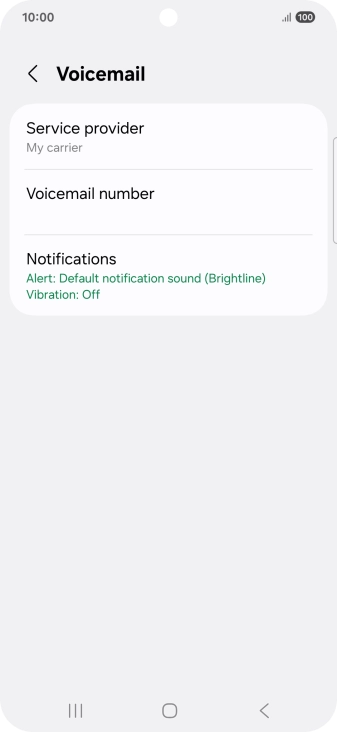 Press Voicemail number.
