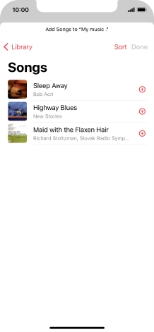 Go to the required category and press the required audio file.