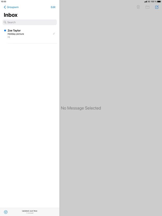 Press the new email message icon.