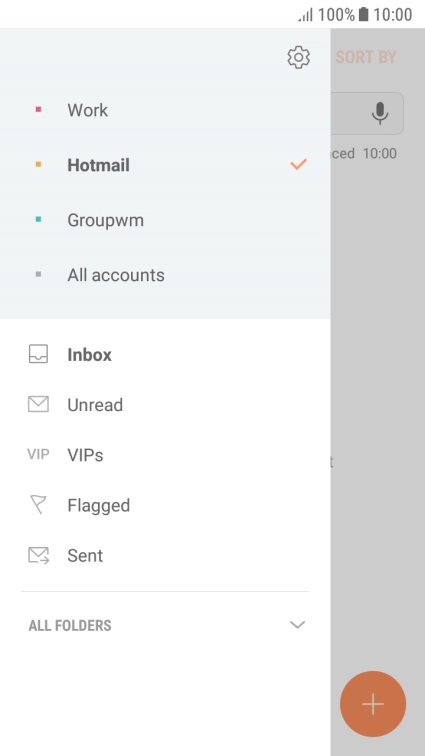 Press the required account.