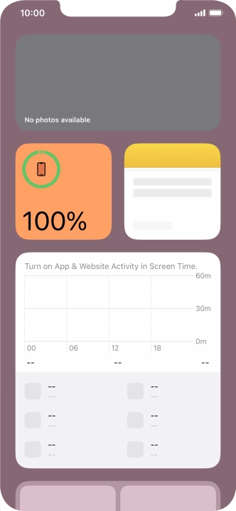 Slide your finger upwards on the screen.