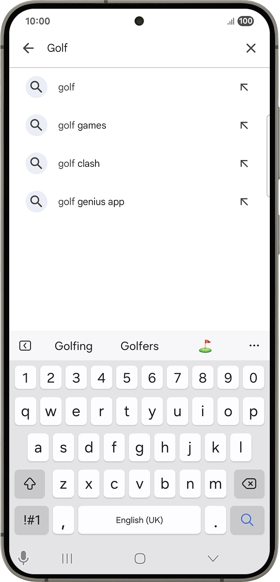 On your phone: Press the search icon.