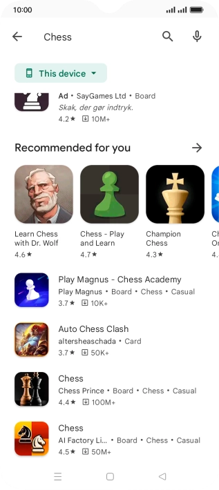 Press the required app.