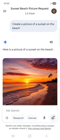 You can also ask Gemini to generate a picture based on your description.