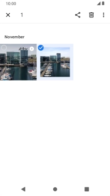 Press the menu icon.