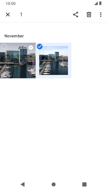 Press the menu icon.