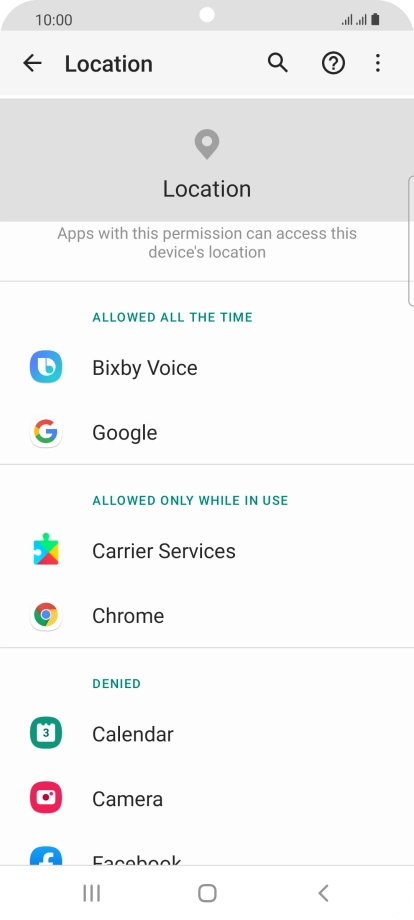 Press the required app.