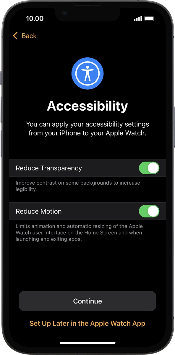 On your phone: Press the required setting.