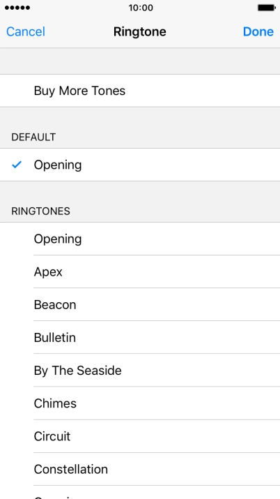 Press the required ring tones to hear them.