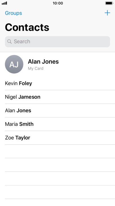 Press the required contact.