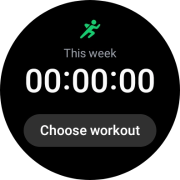 Press Choose workout.