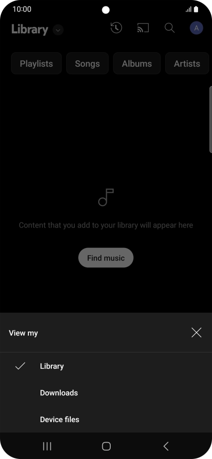 Press the required category and go to the required audio file.