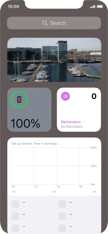 Slide your finger upwards on the screen.