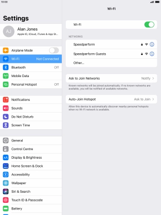 Press the required Wi-Fi network and key in the password for the Wi-Fi network. Press the required Wi-Fi network and key in the password for the Wi-Fi network.