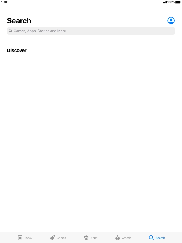 Press the search field.
