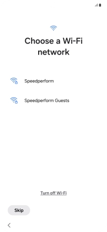 Press the required Wi-Fi network.