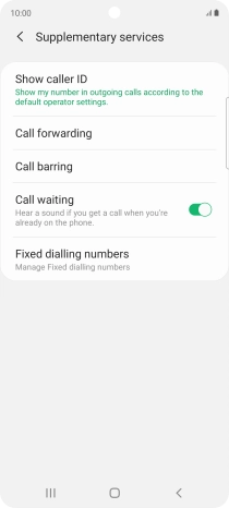 Press Call forwarding.
