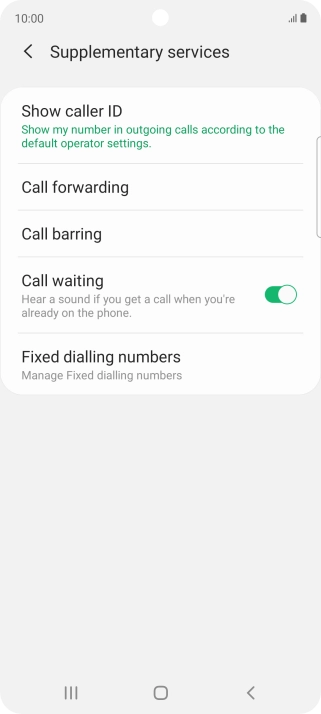 Press Call forwarding.